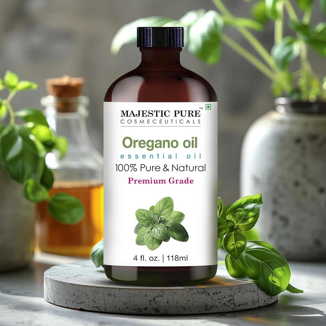 Etiqueta clara de Majestic Pure Aceite de oregano y control de calidad