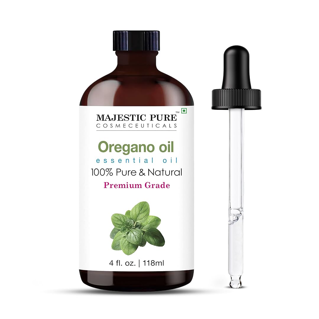 Majestic Pure Aceite esencial de oregano con gotero en vidrio para difusor