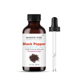 Majestic Pure Aceite esencial pimienta negra con cuentagotas para uso preciso en difusor.