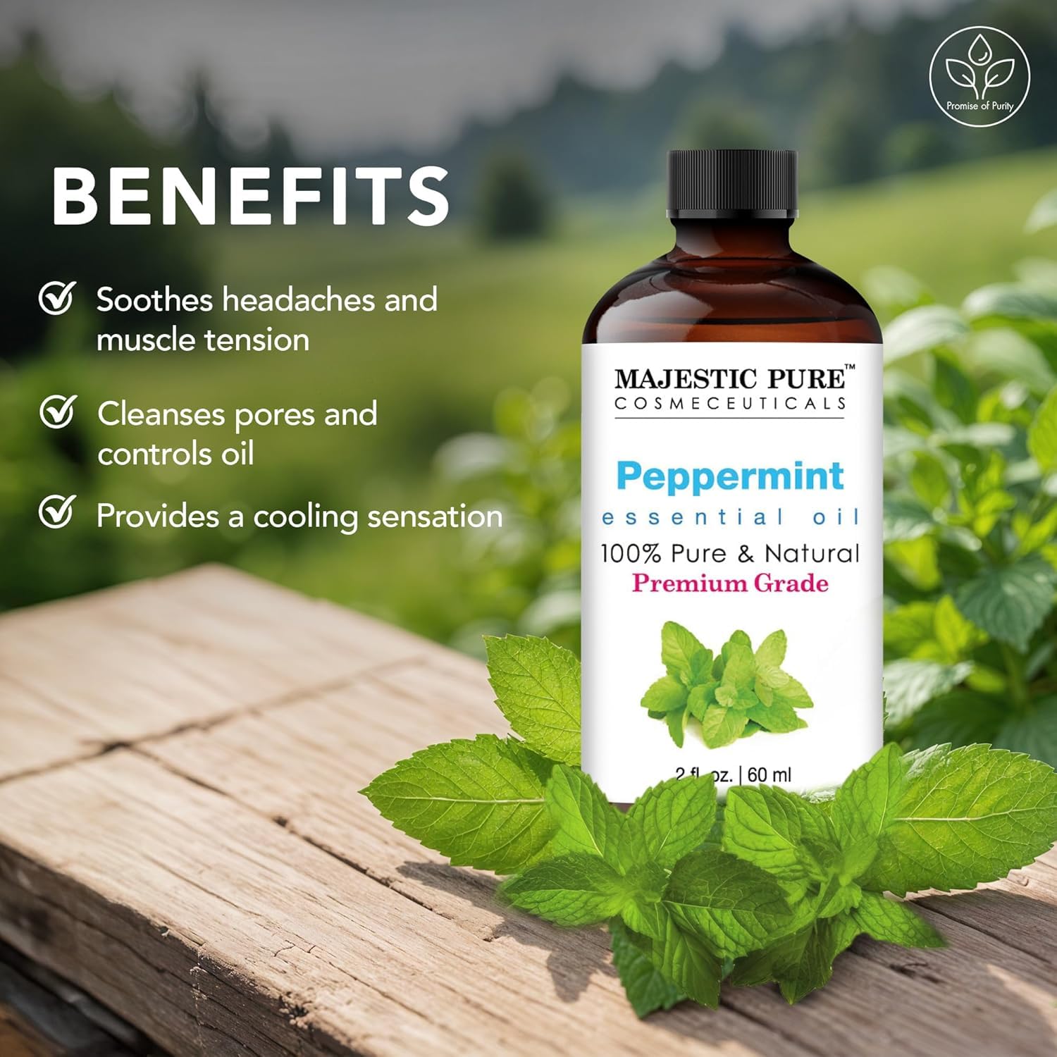 Origen del aceite Majestic Pure Menta en regiones selectas
