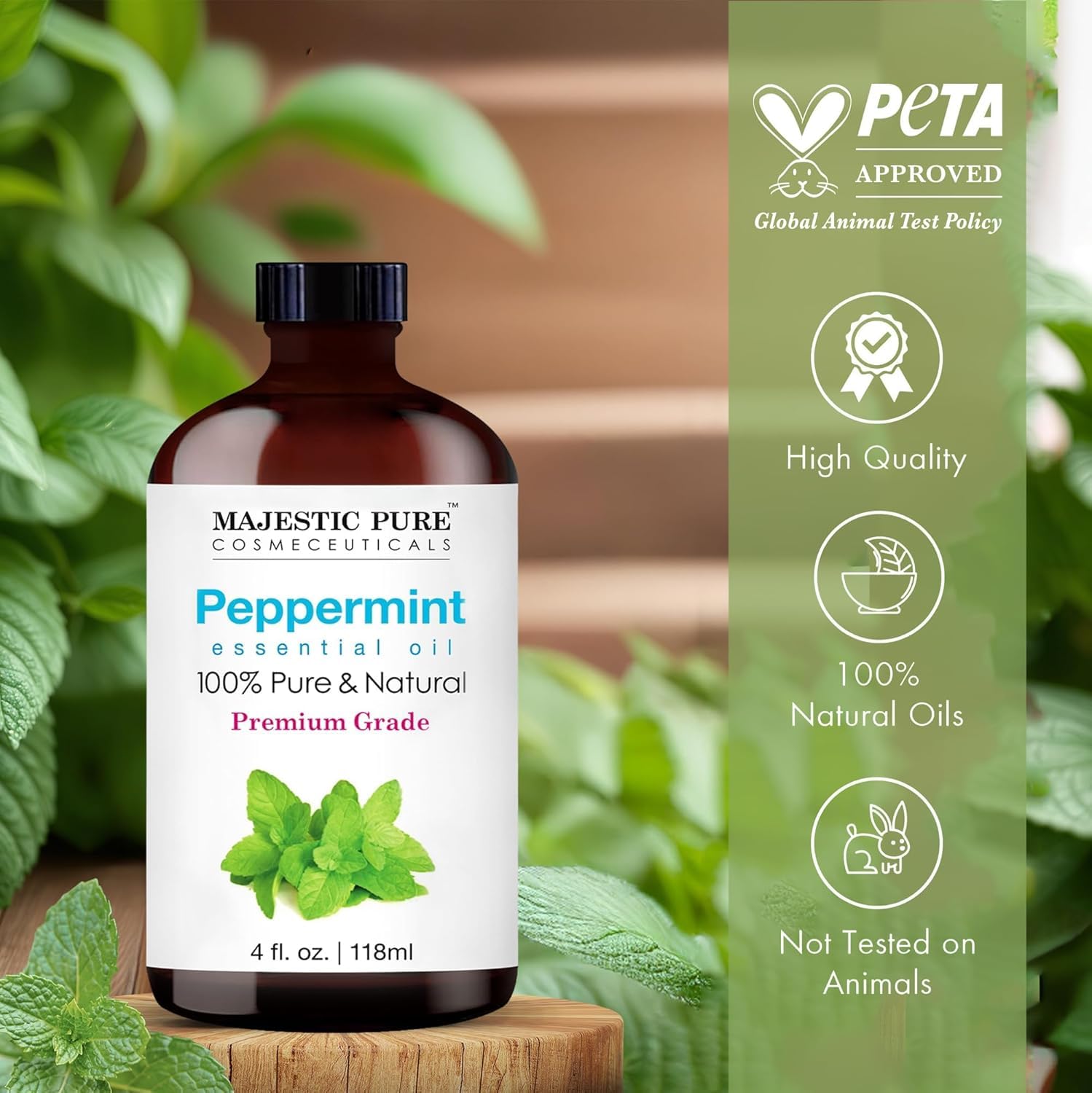 Aceite de Menta Majestic Pure para velas artesanales con nota fresca.