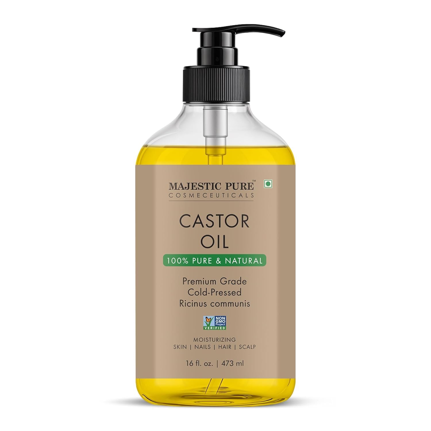 Majestic Pure aceite de ricino para cabello con hidratación suave