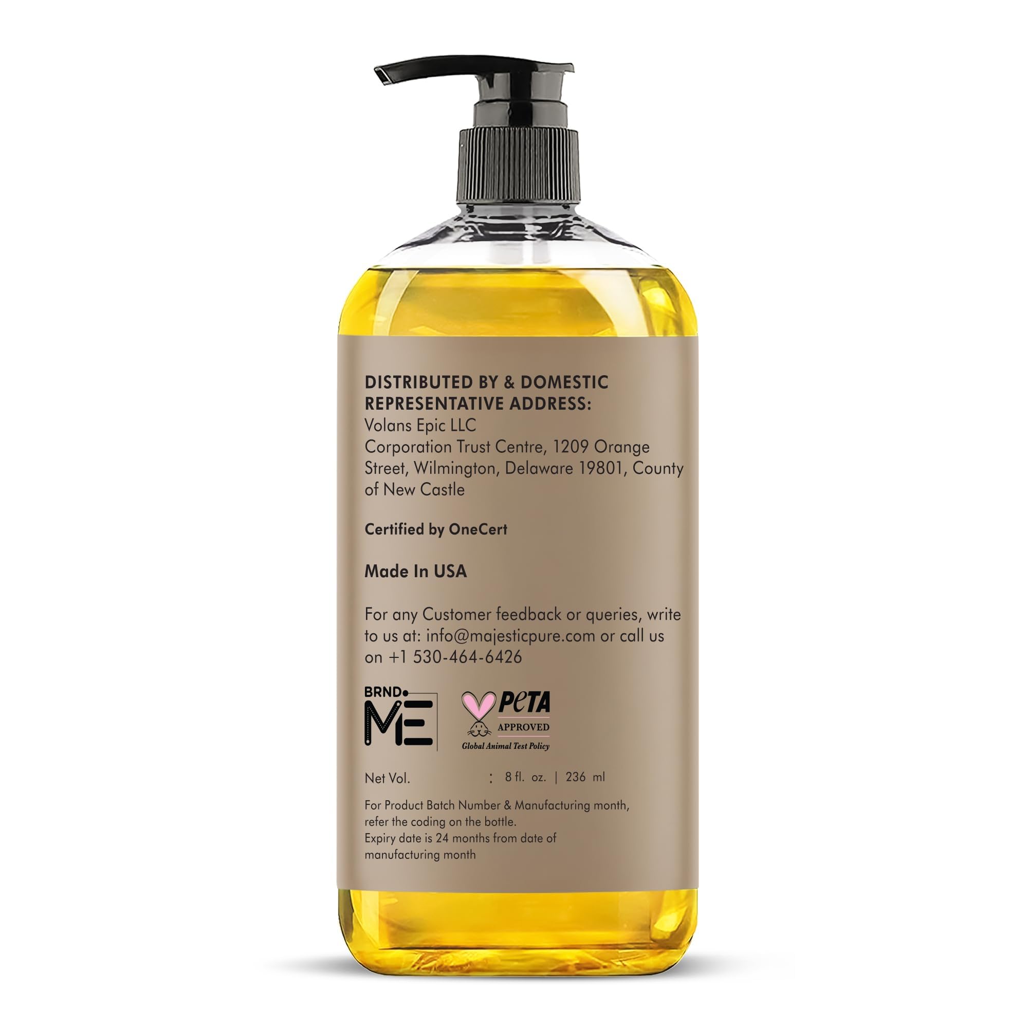 Majestic Pure Aceite de ricino para uso DIY belleza