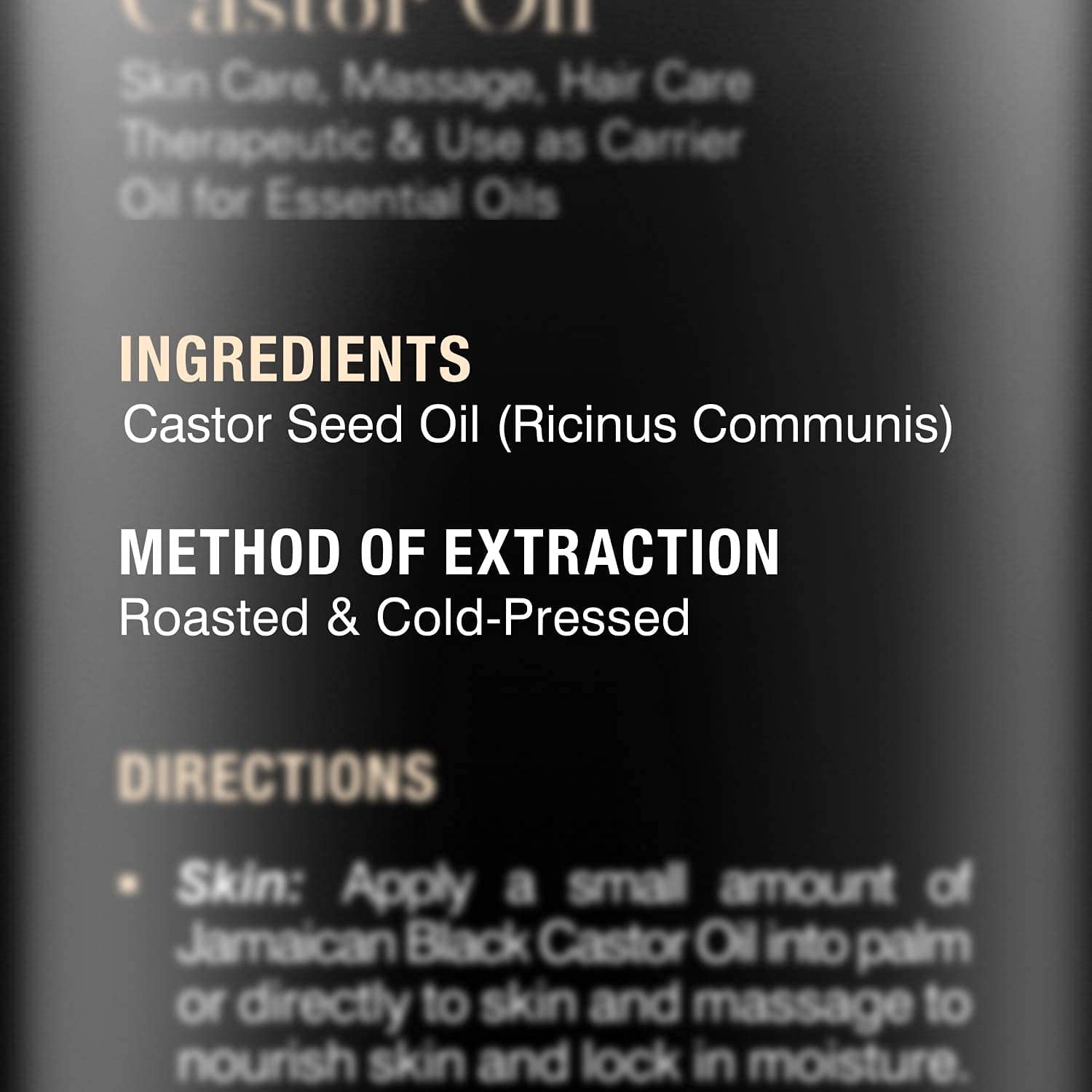 Presentación de 16 oz de Majestic Pure Aceite de Ricino Negro Jamaicano.