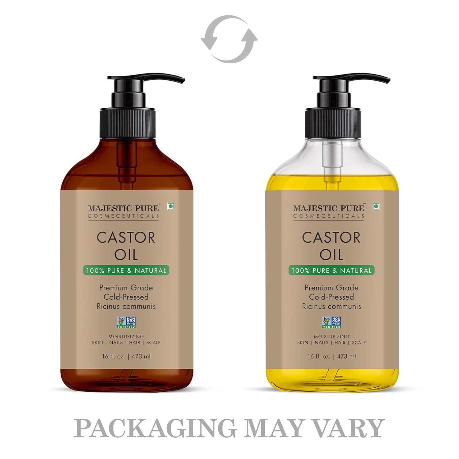 Majestic Pure aceite de ricino para uñas, uñas hidratadas y saludables