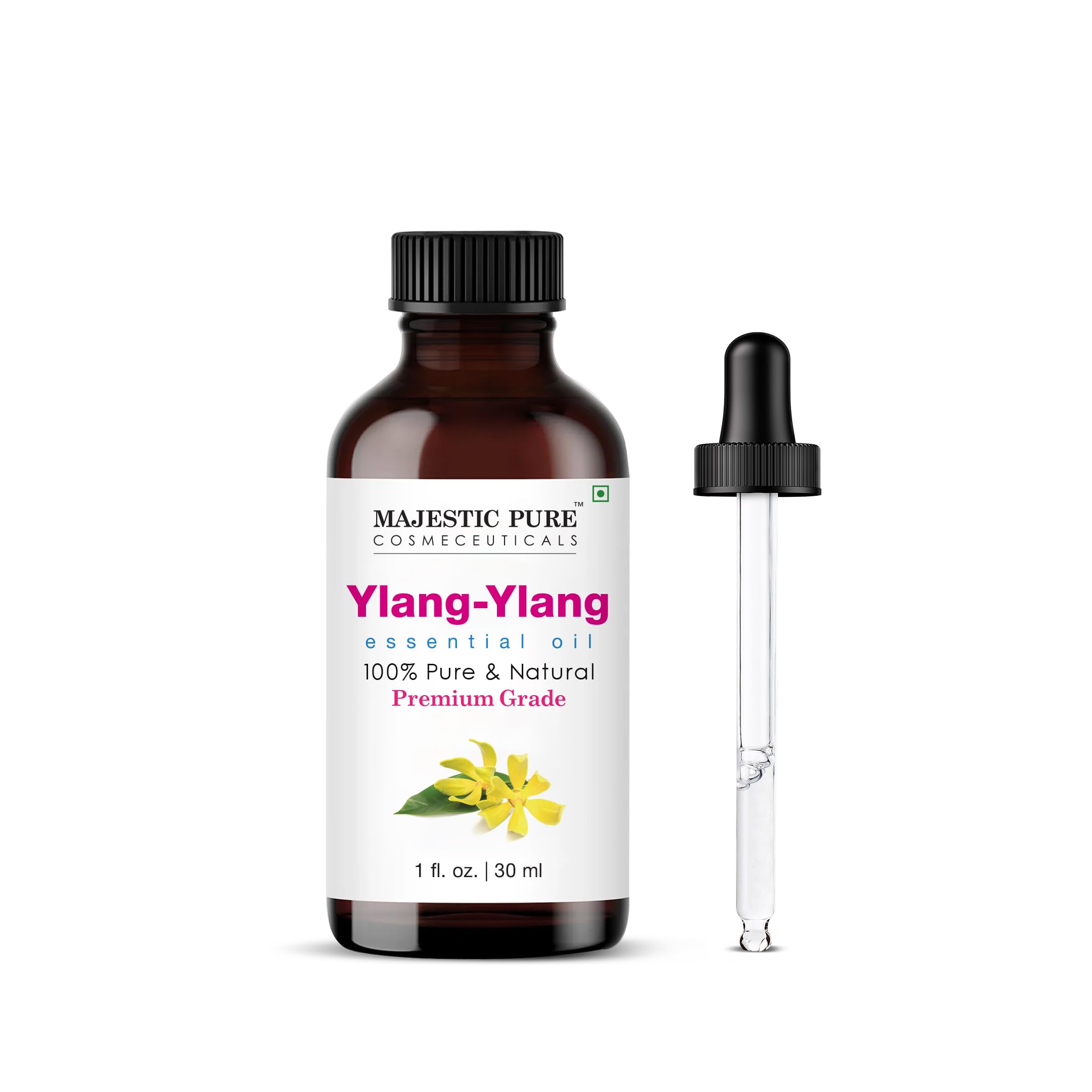 Majestic Pure Ylang Ylang con gotero para dosificar en el difusor.