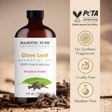 Majestic Pure Clavo aceite para aromaterapia en el hogar y calma.