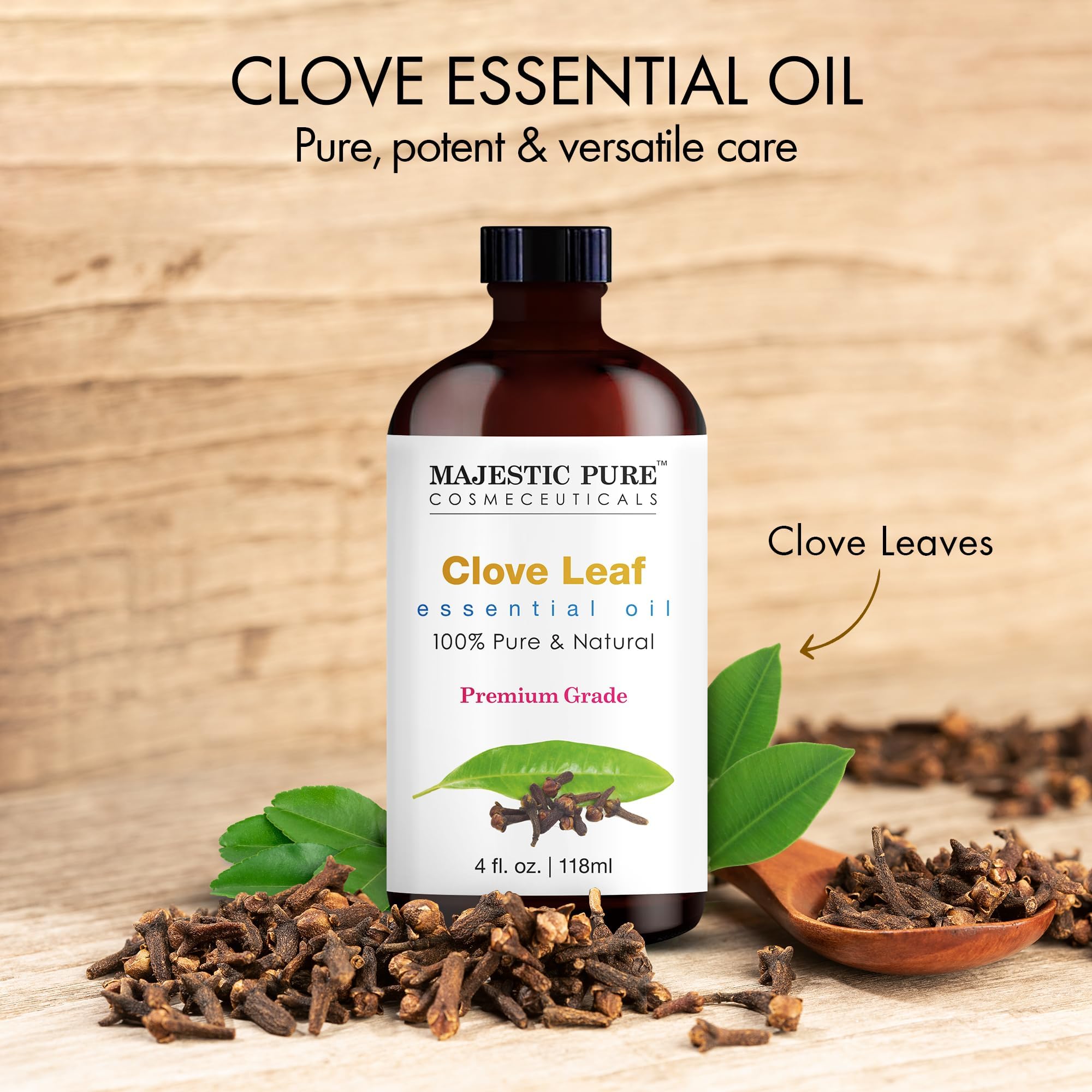 Majestic Pure Clavo aceite para difusor y aromaterapia en casa.