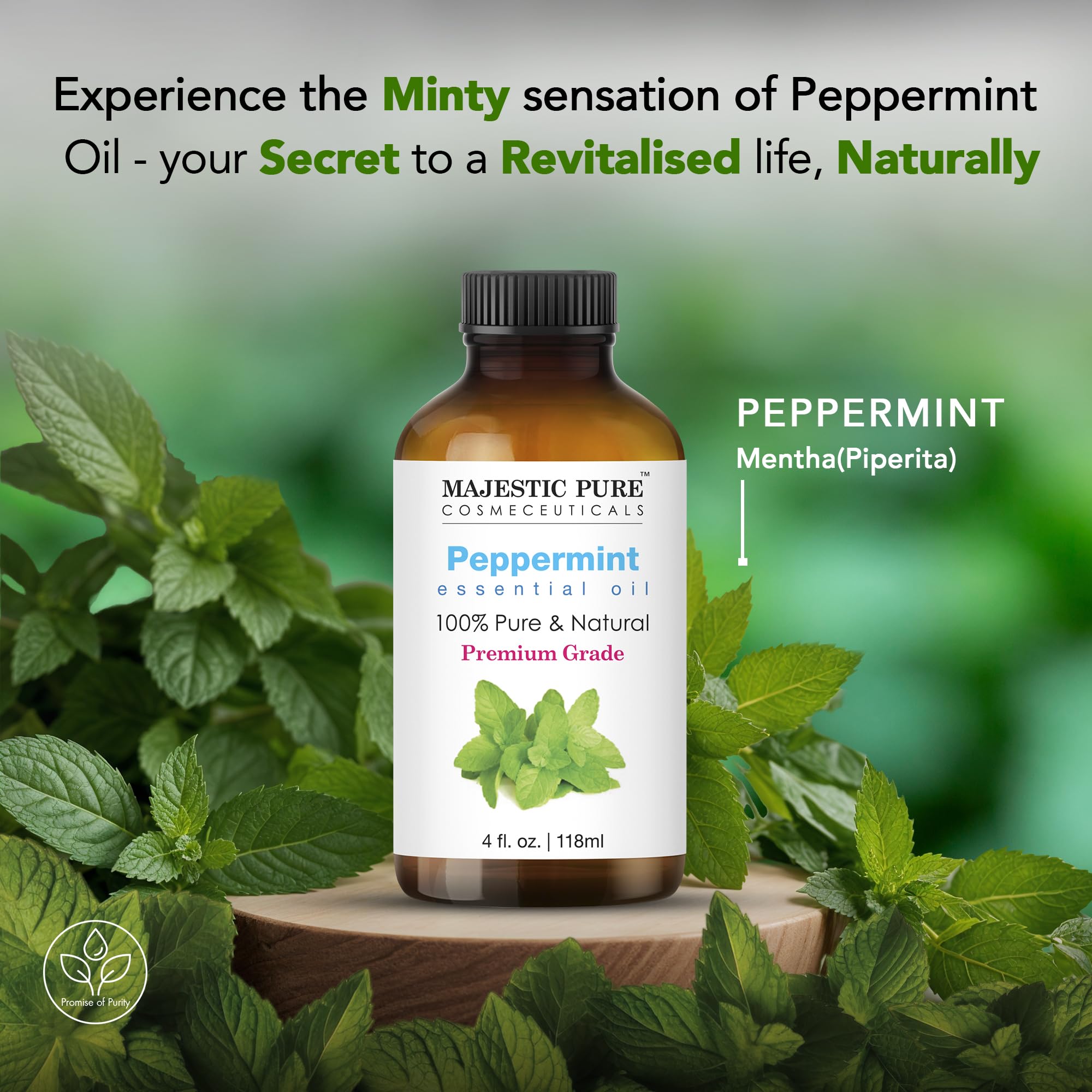 Mezclas aromaticas Majestic Pure menta para crear mezclas personalizadas.