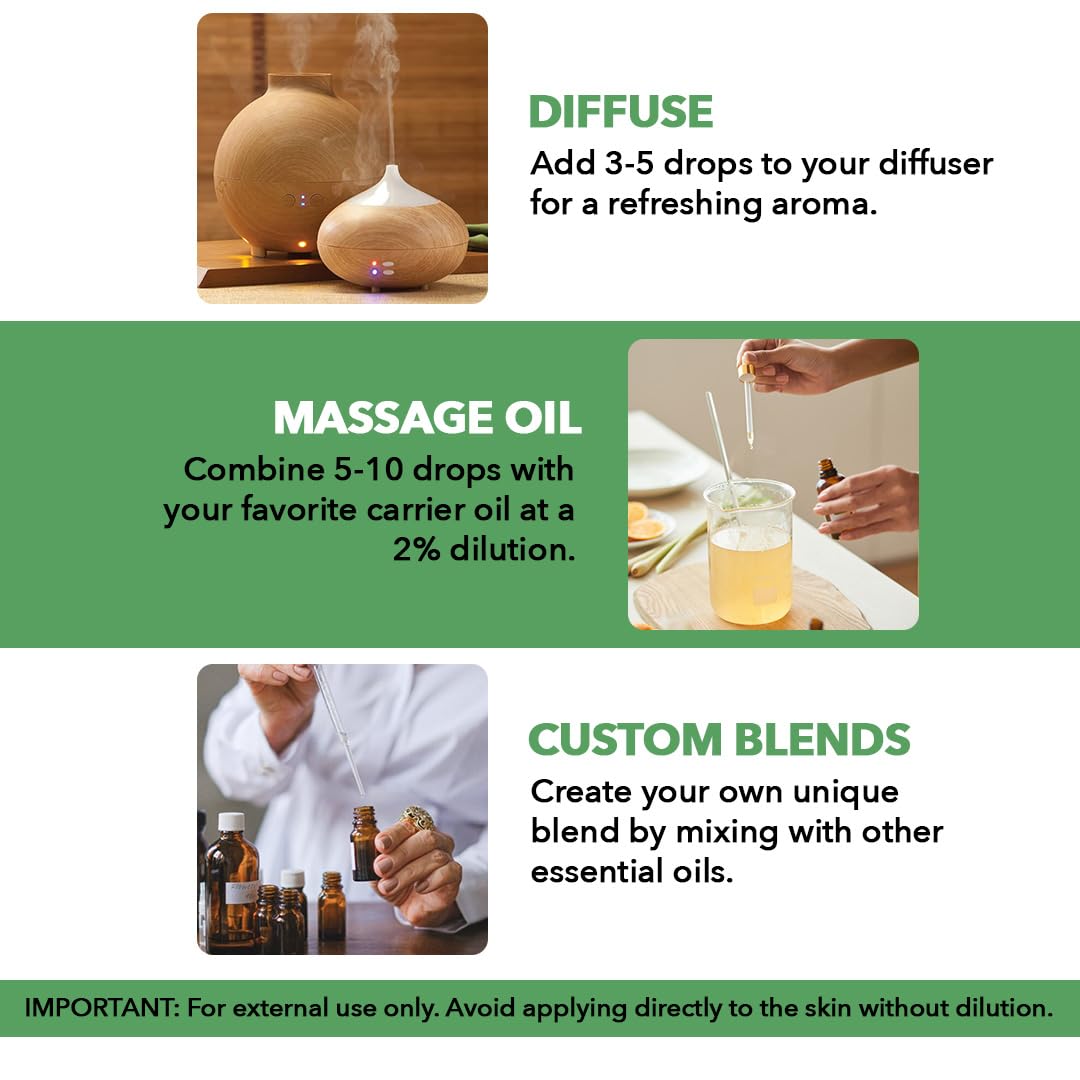 Majestic Pure Tea Tree Oil con gotero integrado para control preciso.