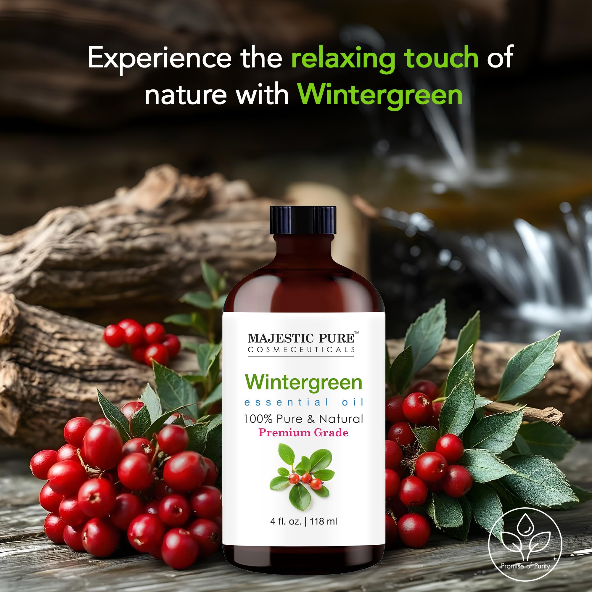 Aceite Wintergreen Majestic Pure para jabones caseros y productos de cuidado.