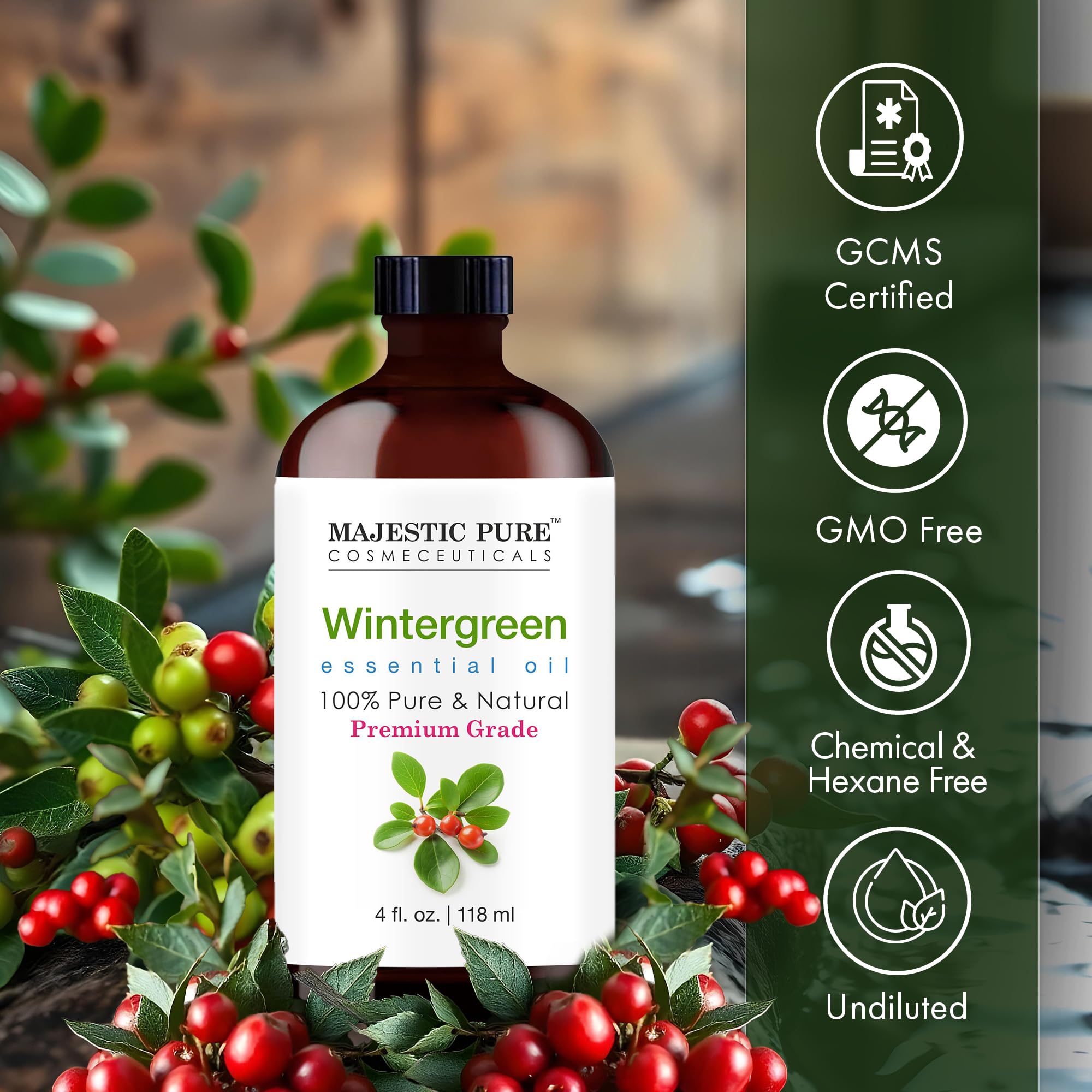 Difusor con Wintergreen Majestic Pure para ambientar espacios con aroma terroso.