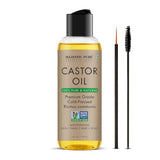 Majestic Pure Aceite de ricino con bomba, fácil aplicación para piel suave y nutrida.