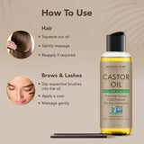 Majestic Pure Aceite de ricino para uñas sanas y fortalecidas.
