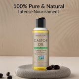 Majestic Pure Aceite de ricino para masaje corporal y relajación.