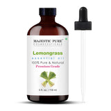 Majestic Pure Lemongrass: frasco ámbar con gotero para uso preciso en difusor