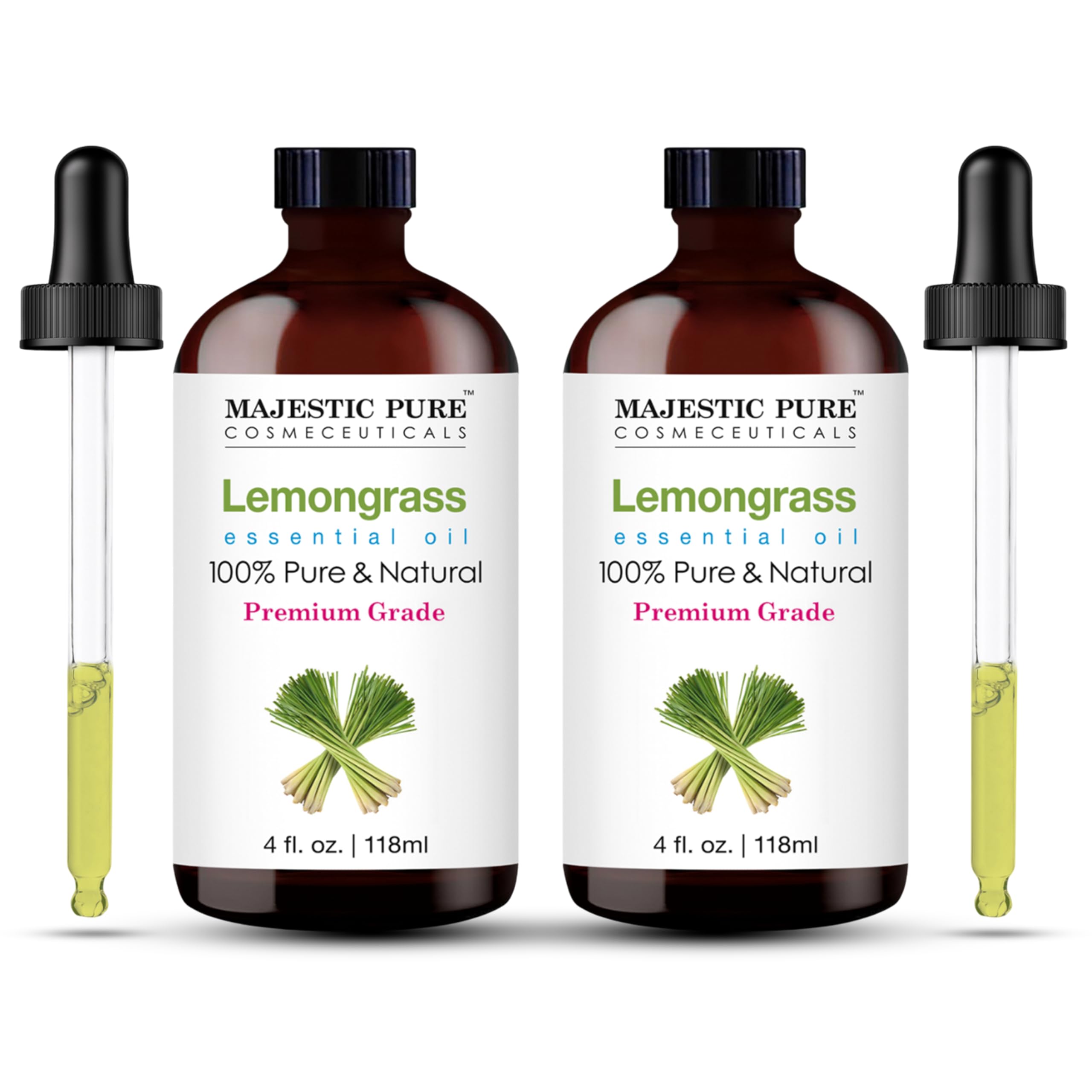 Majestic Pure Aceite de Limón, botella-ambar-dosificador para difusor y aromaterapia