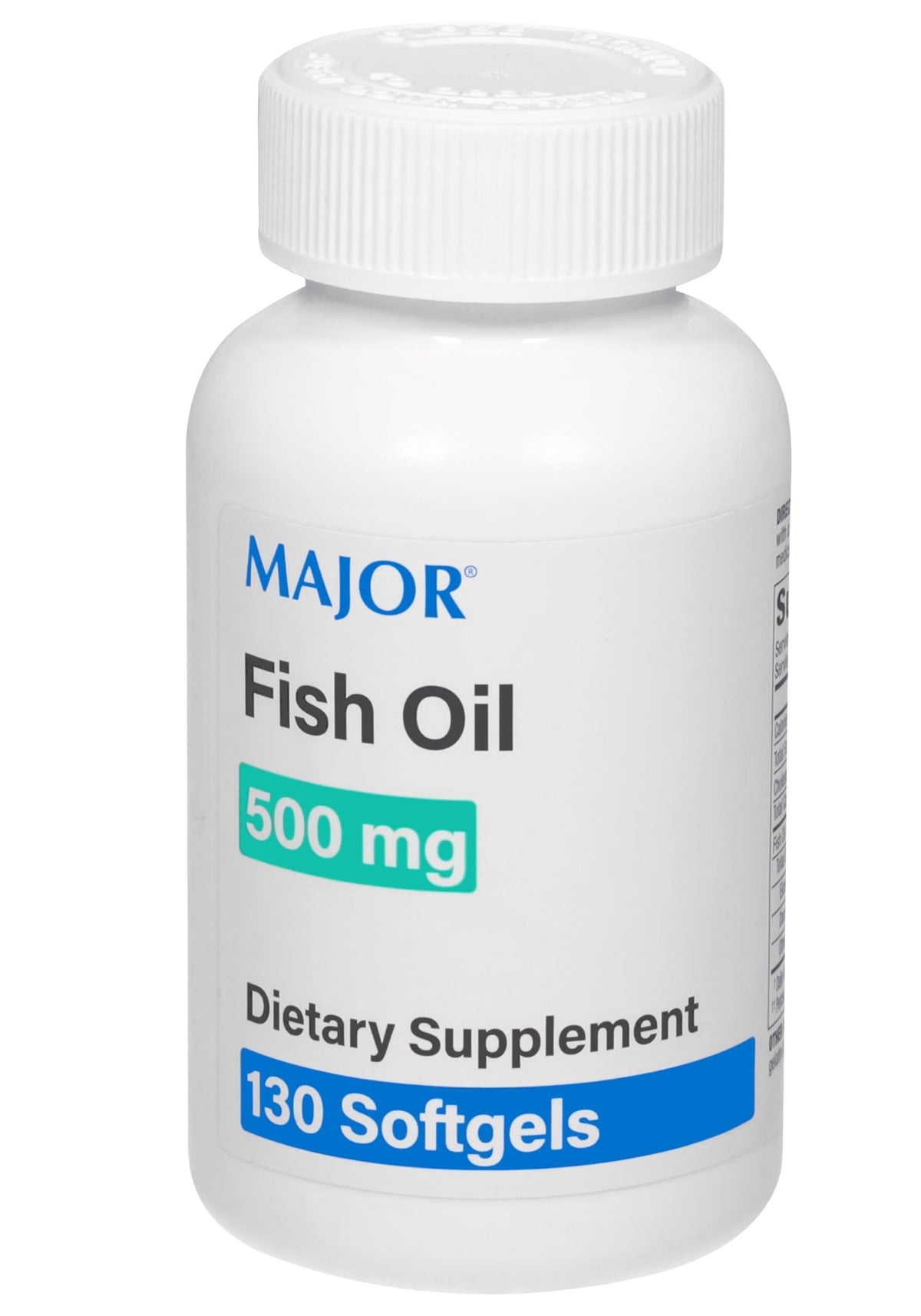 MAJOR Aceite de Pescado: cápsulas blandas en la botella, consumo diario sencillo.