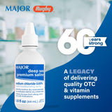 MAJOR aerosol nasal salino mar profundo: aplicación precisa para una limpieza nasal cómoda.