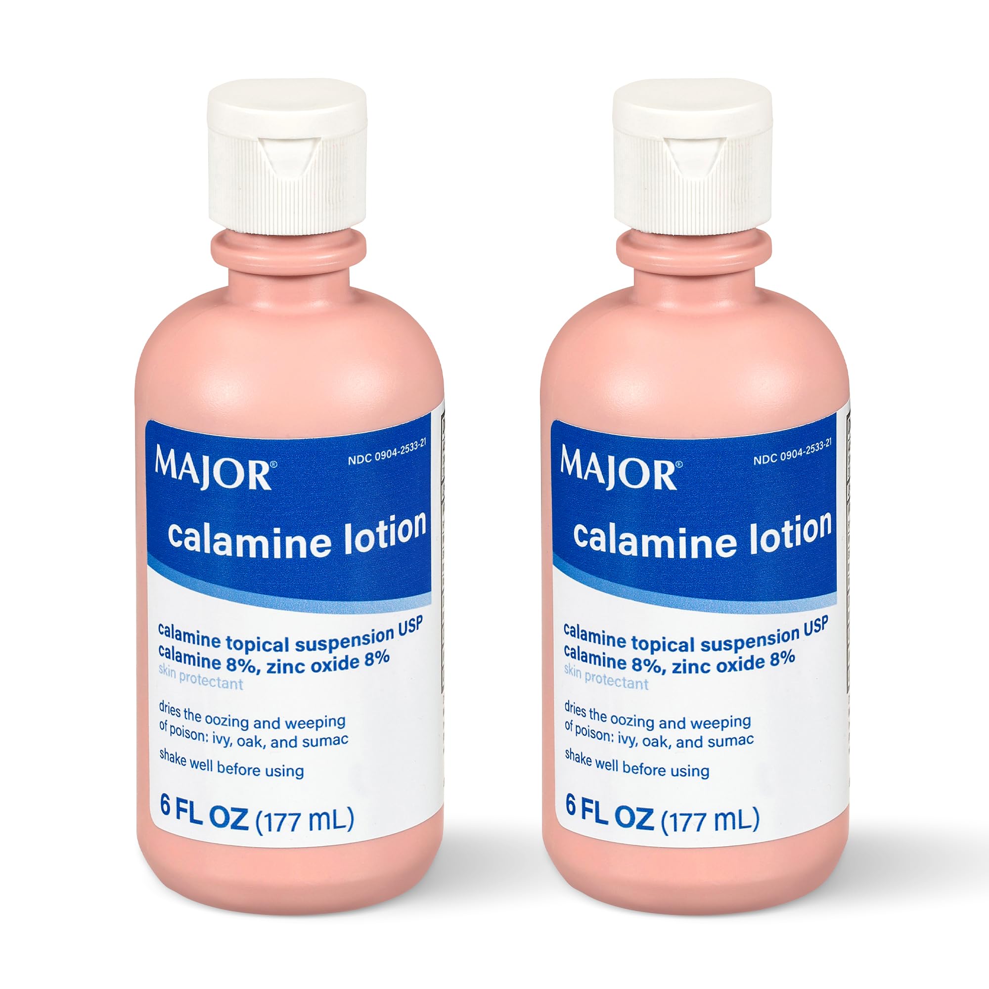 MAJOR Calamine Lotion, botella de 177 ml, lista para uso externo y protección suave.
