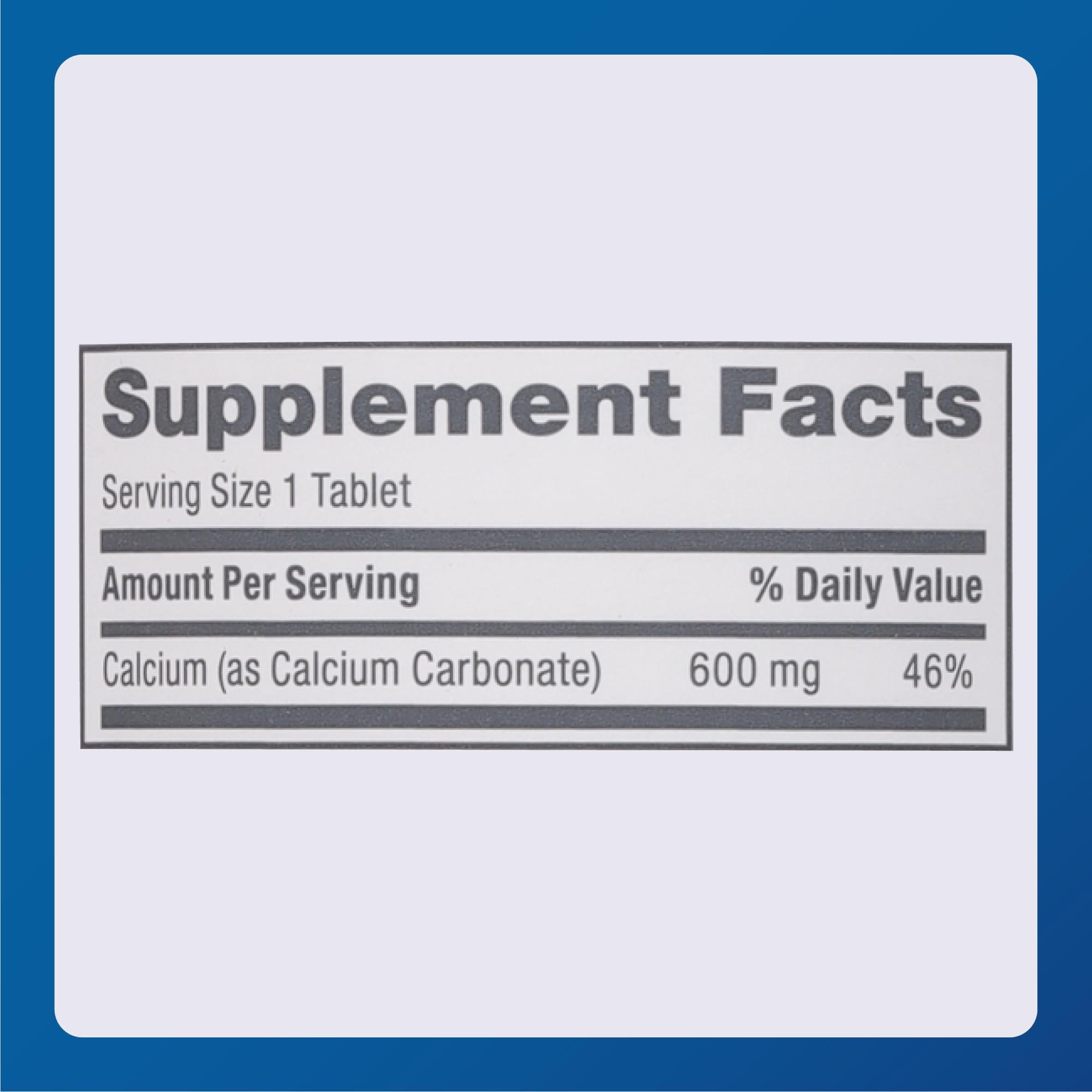 Major calcio tabletas 600mg, consumo con comida para absorción.