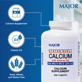 MAJOR D3 5mcg tabletas: apoyo a la absorción de calcio.