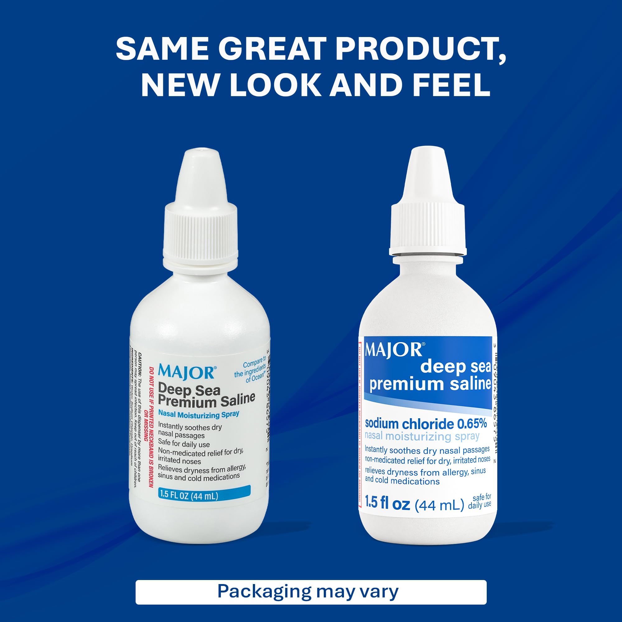 MAJOR Deep Sea Saline spray nasal horizontal; flujo suave para distribución equilibrada