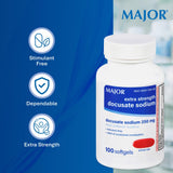 MAJOR Docusate Sodium 250 mg uso para mayores, apoyo digestivo suave