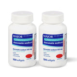 MAJOR Docusato de sodio 100 mg: cápsulas blandas en botella para suavizar heces de forma suave.