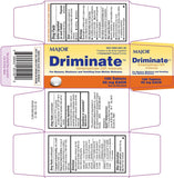 Major Drinate Dimenhidratina, uso en viajes en automóvil, posible alivio ante mareo leve.
