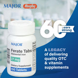 MAJOR Ferate Tabs: complemento de hierro para rutinas diarias