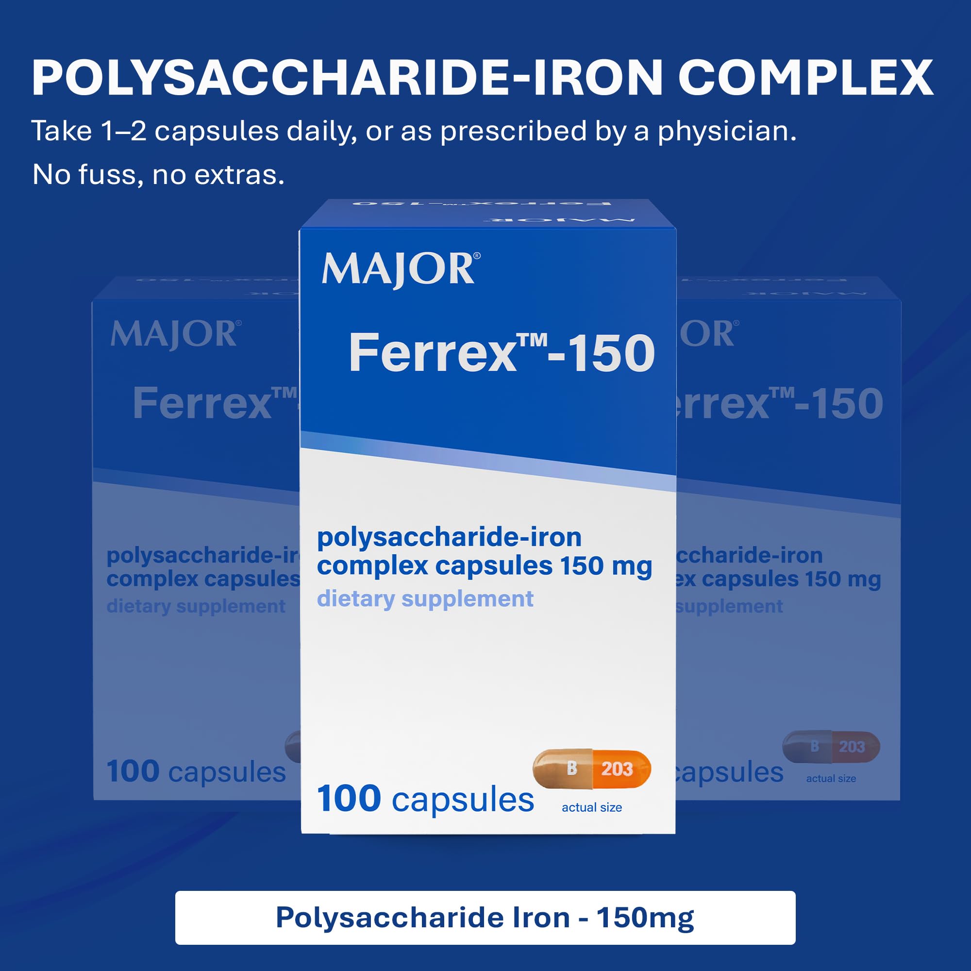 MAJOR Ferrex-150 botella de presentación, práctico almacenamiento en casa.