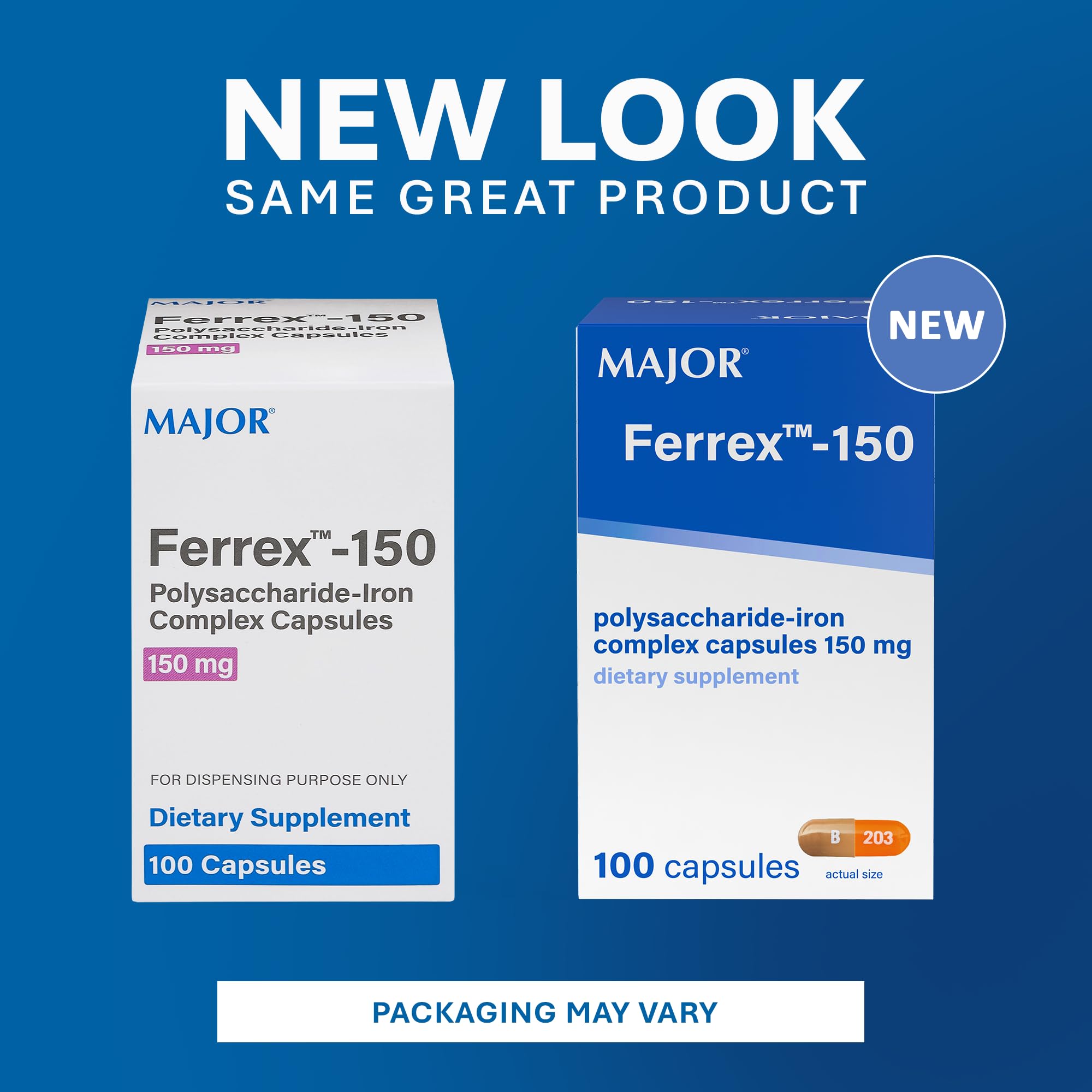 MAJOR Ferrex-150 etiqueta del producto, información clara y confiable.