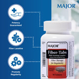 MAJOR Fiber-Tabs entrega tras una comida, textura de tableta visible.