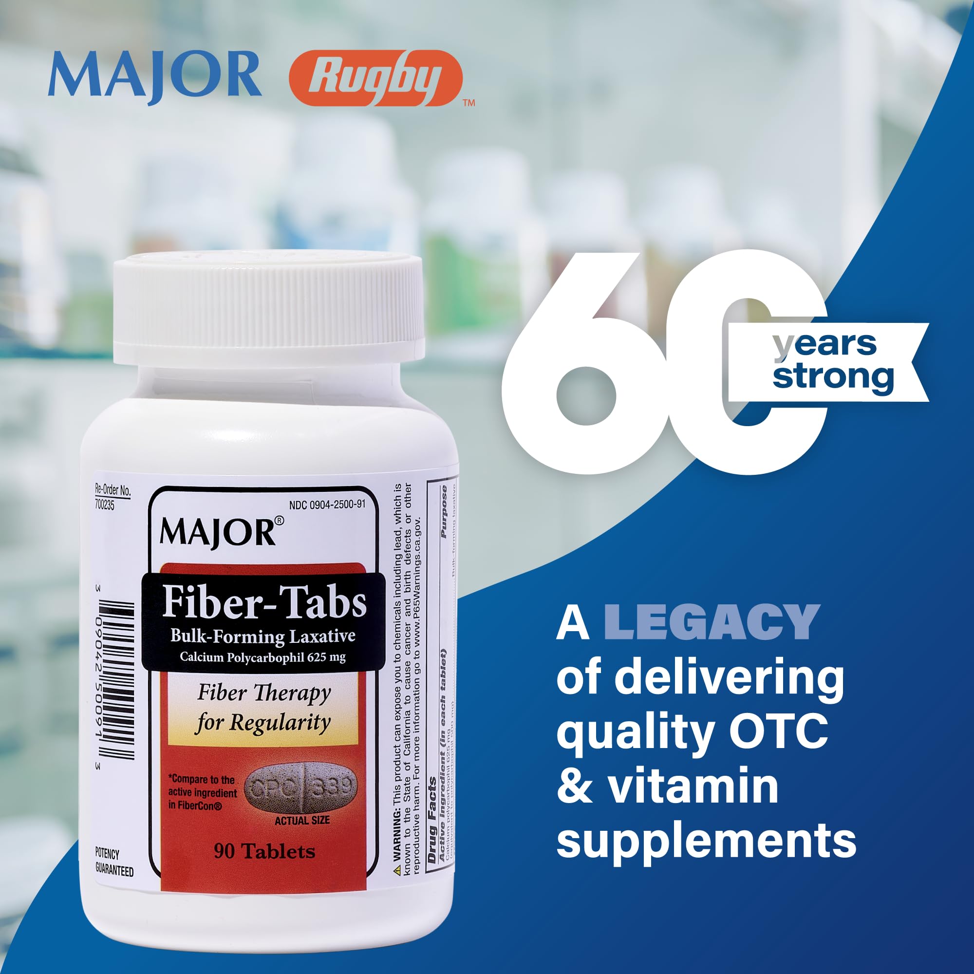 MAJOR Fiber-Tabs tomando con agua, facilita la deglución y el uso diario.
