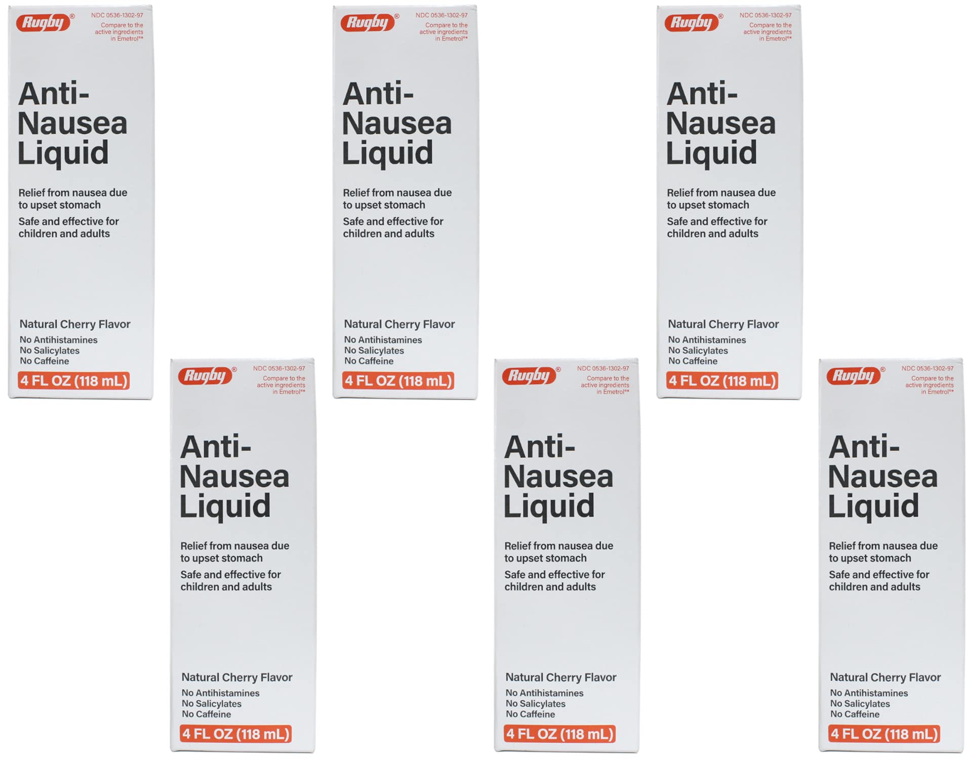MAJOR Formula EM: botella con sabor a cereza para alivio posible de náuseas.
