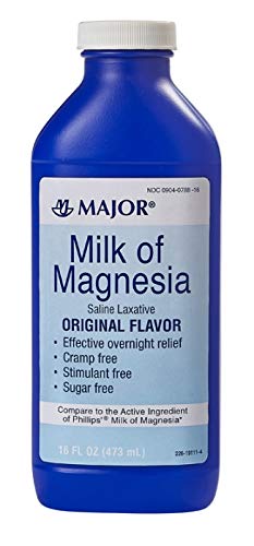 MAJOR Leche de magnesia original en botella, alivio suave para irregularidad ocasional.