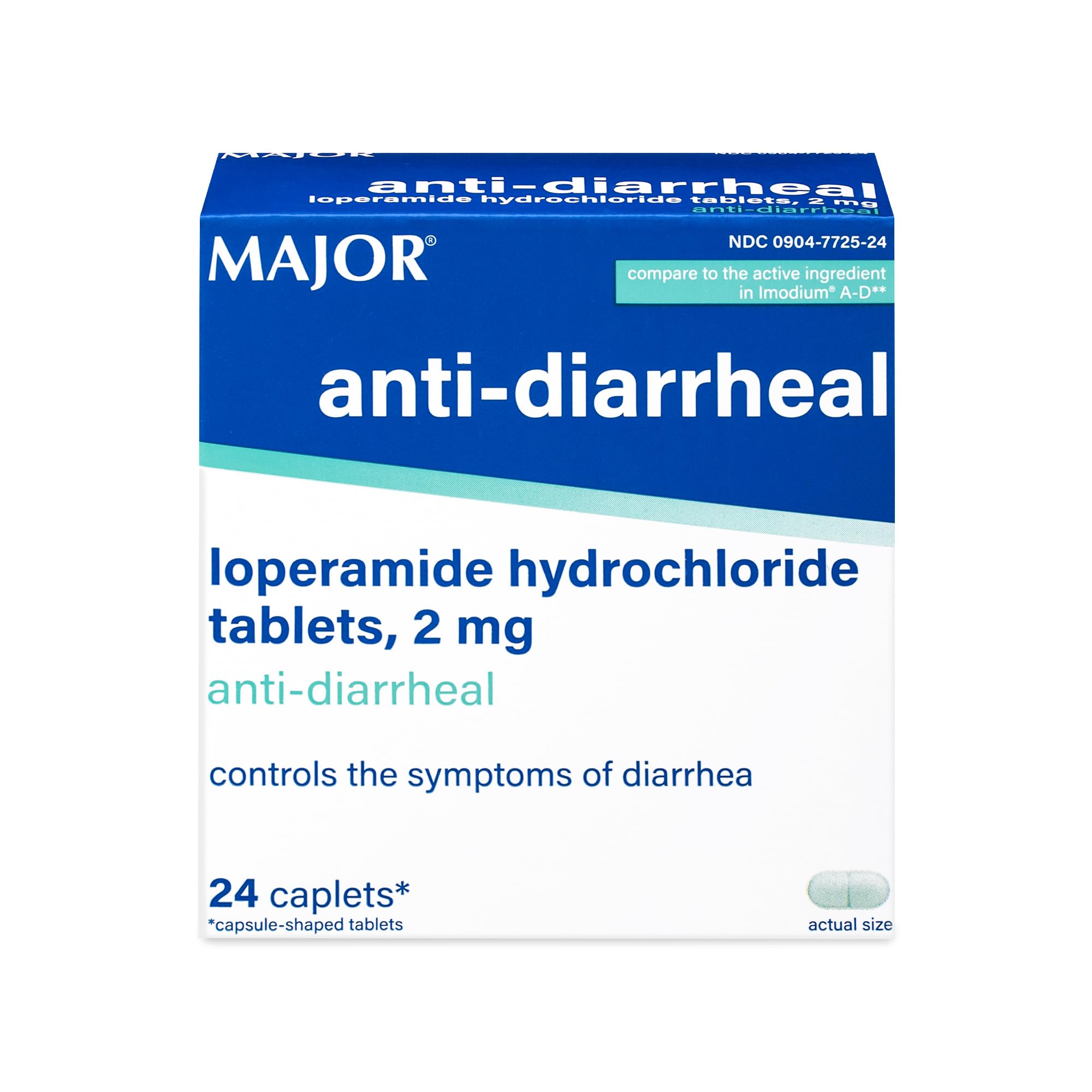 MAJOR loperamida 2 mg en empaque, fácil de identificar para compra rápida