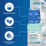 MAJOR loperamida clorhidrato: frasco-medición facilita dosificación correcta.