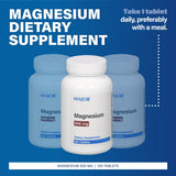 MAJOR Magnesio 500 mg – envase en caja, facilita tomar con las comidas.