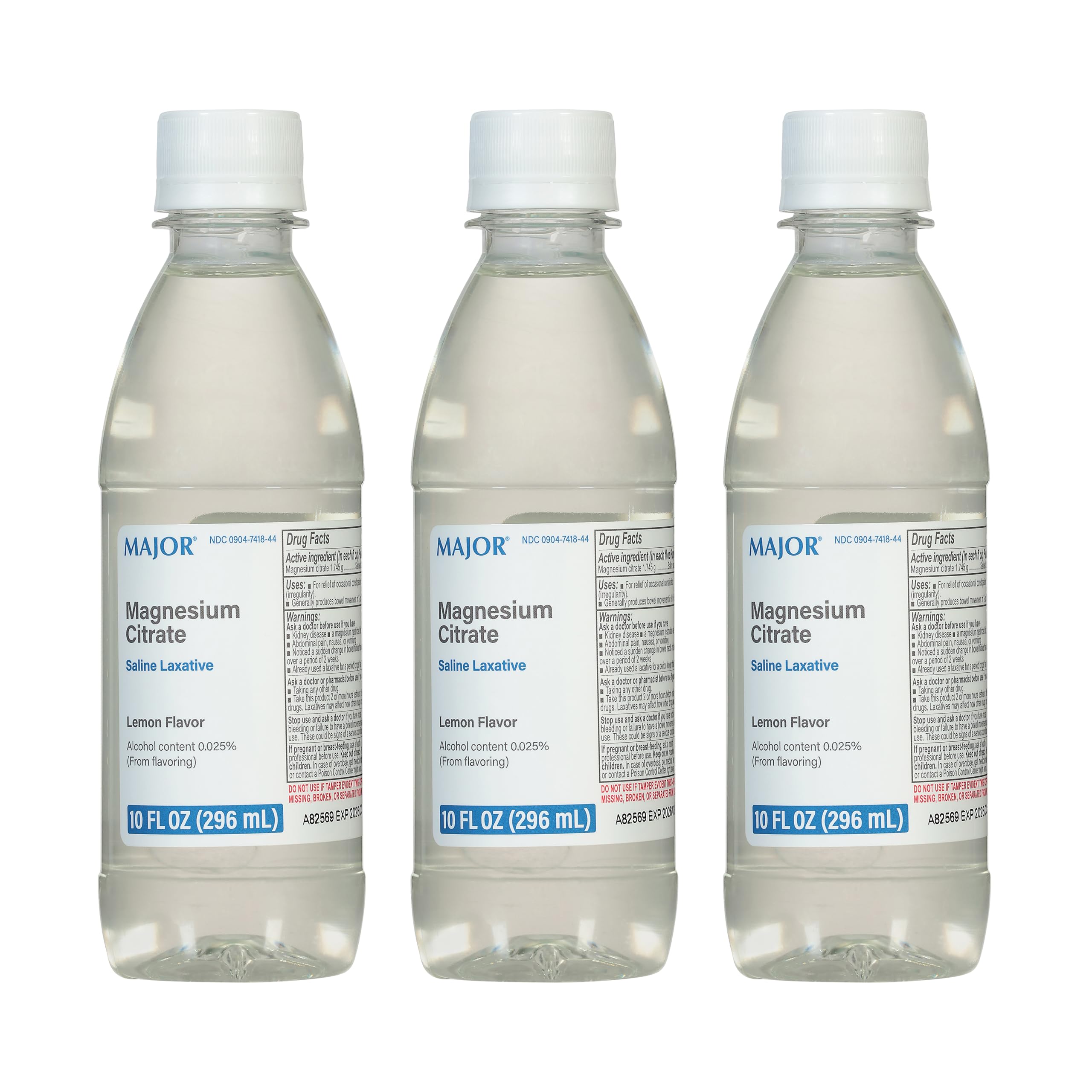 MAJOR Magnesio Citrato Laxante, botella de limón para alivio ocasional de irregularidad.
