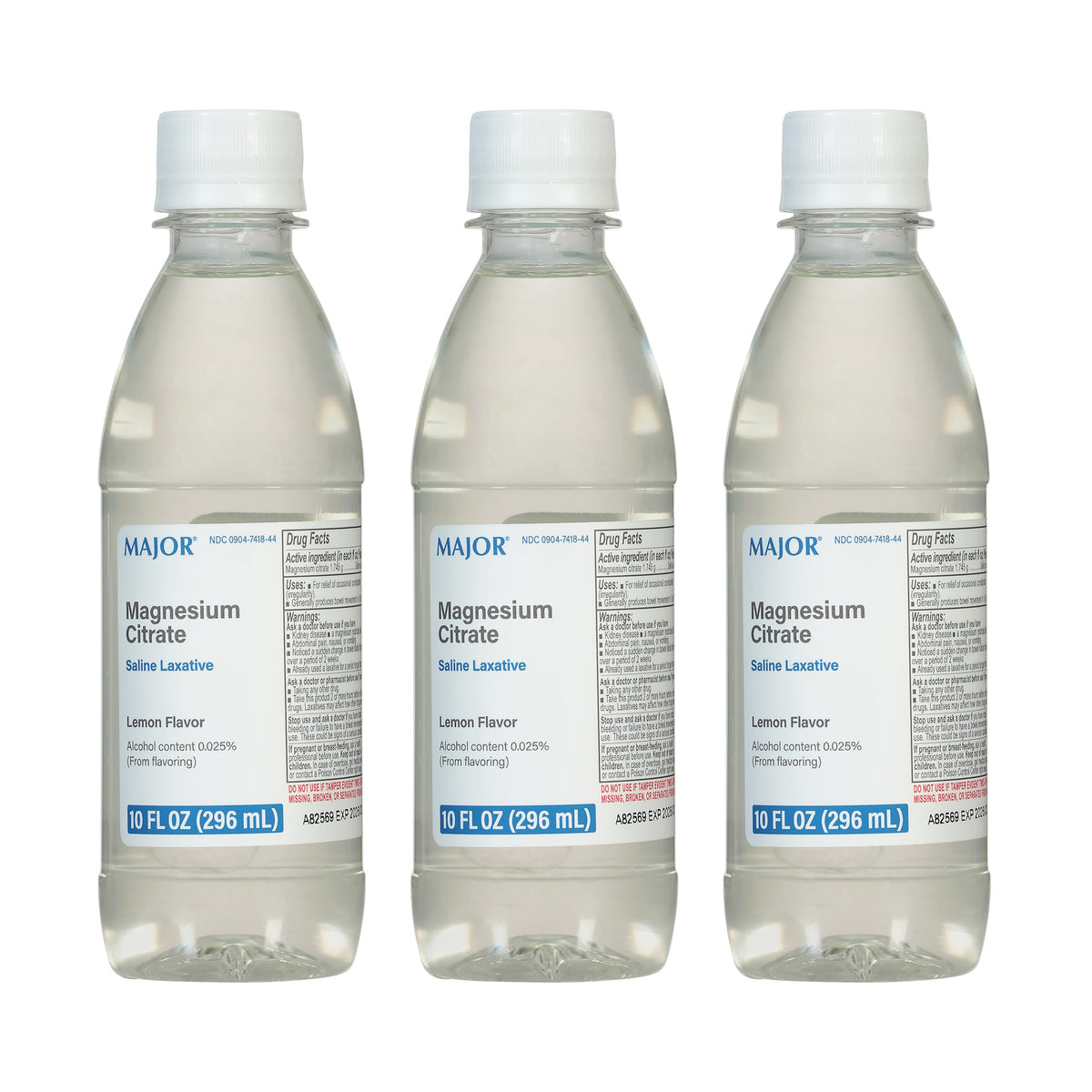 MAJOR Magnesio Citrato Laxante, botella de limón para alivio ocasional de irregularidad.
