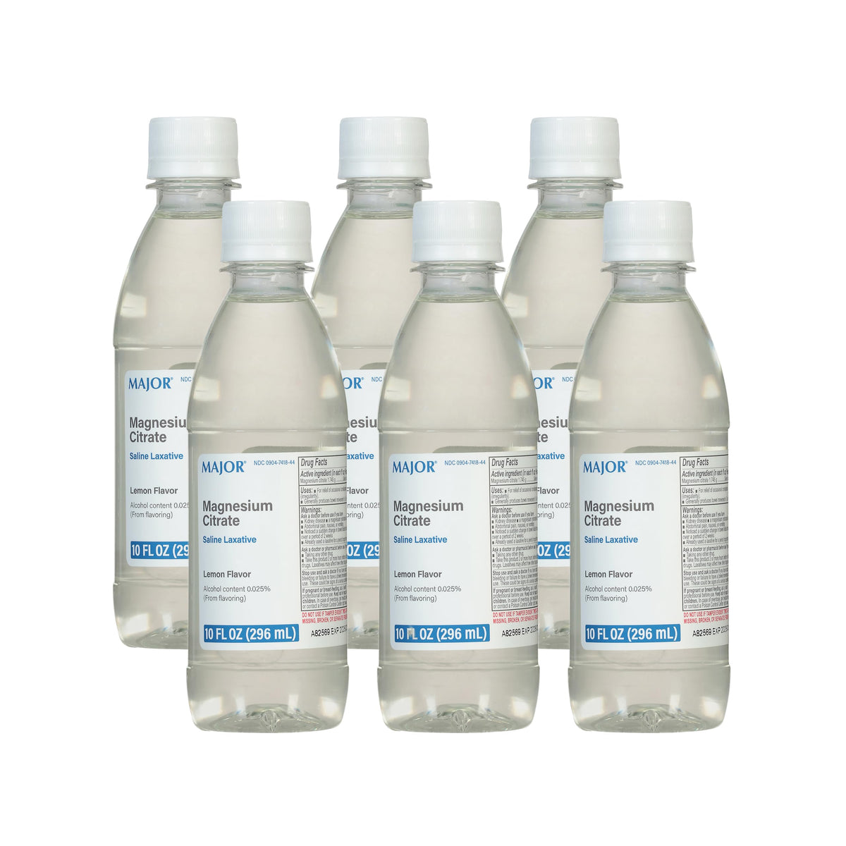 MAJOR laxante de citrato de magnesio: botella con sabor limón para uso ocasional.