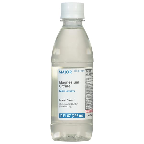 MAJOR Magnesium Citrate Laxante en botella, ayuda a aliviar el estreñimiento ocasional.