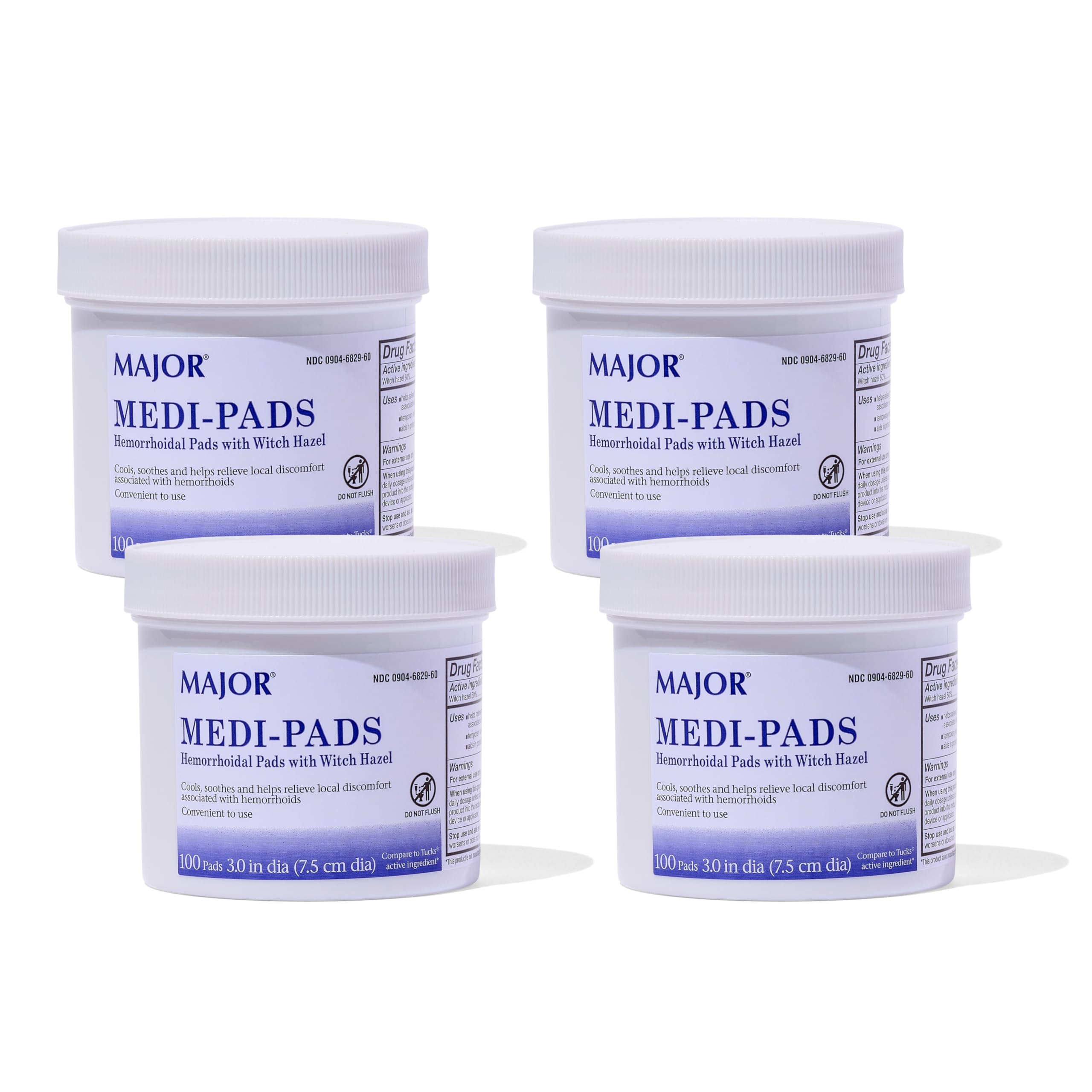 MAJOR Medi-Pads: caja de 100 unidades para uso externo suave y cómodo.