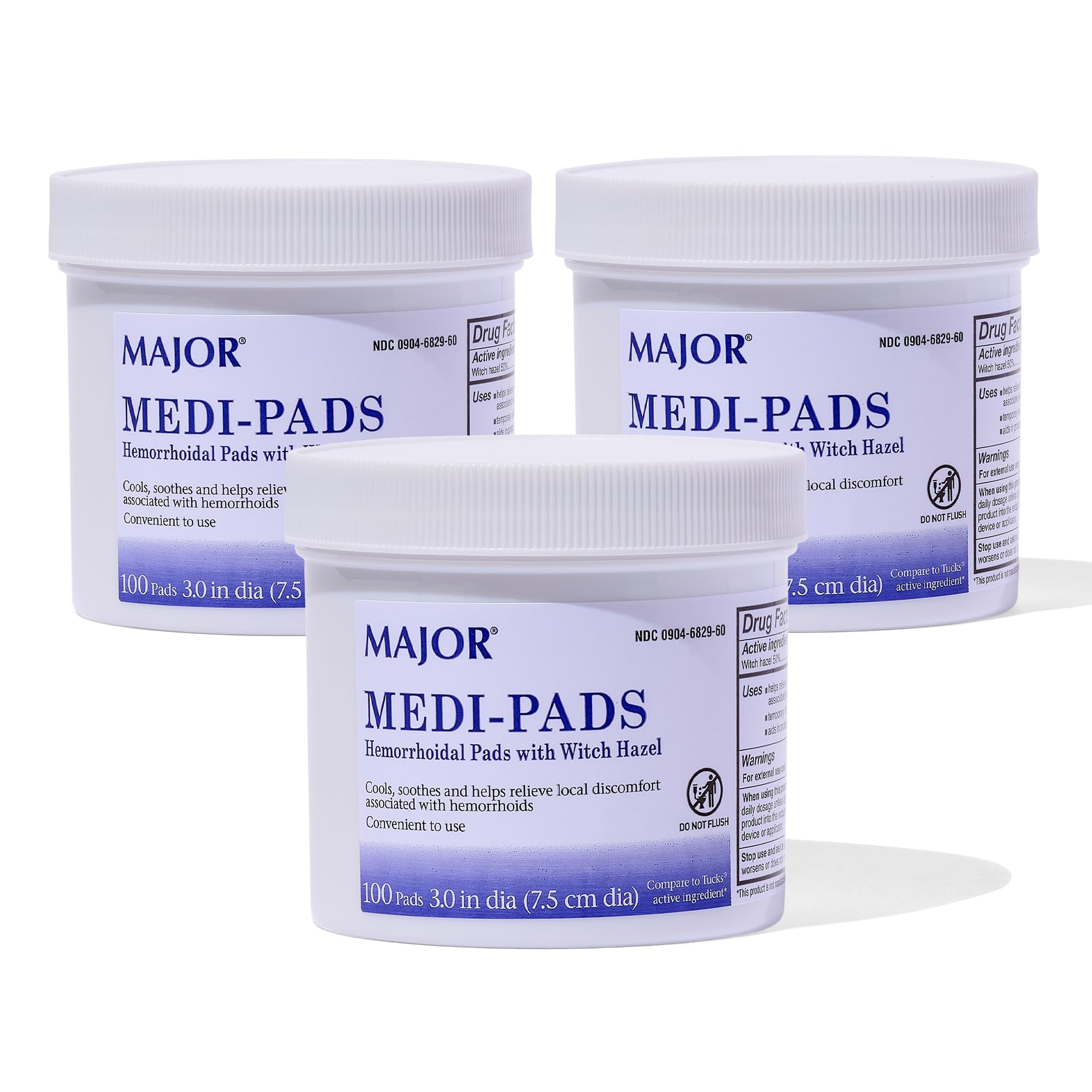 MAJOR Medi-Pads, higiene hemorroidal para alivio cómodo en cada uso