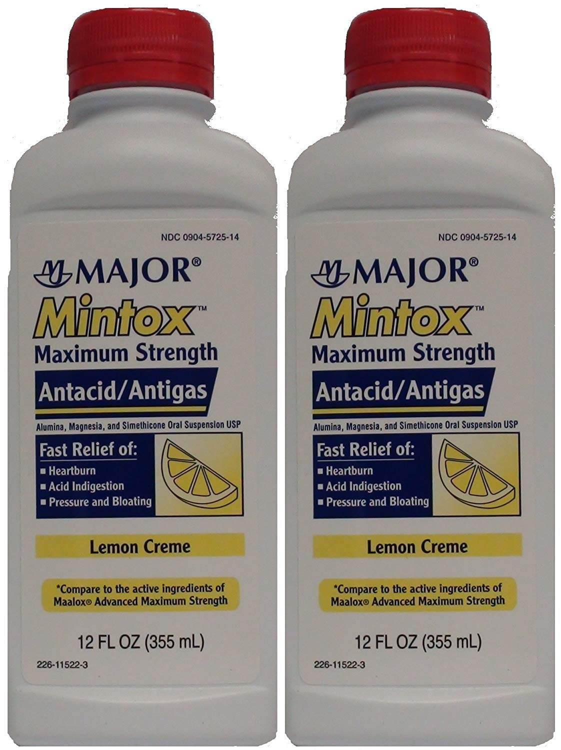 MAJOR Mintox botella frontal con alivio rápido de molestias digestivas