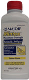 Major Mintox etiqueta muestra ingredientes: aluminio, magnesio y simeticona para indigestión.