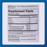 MAJOR Omega-3: etiqueta con fuente y composición del producto.