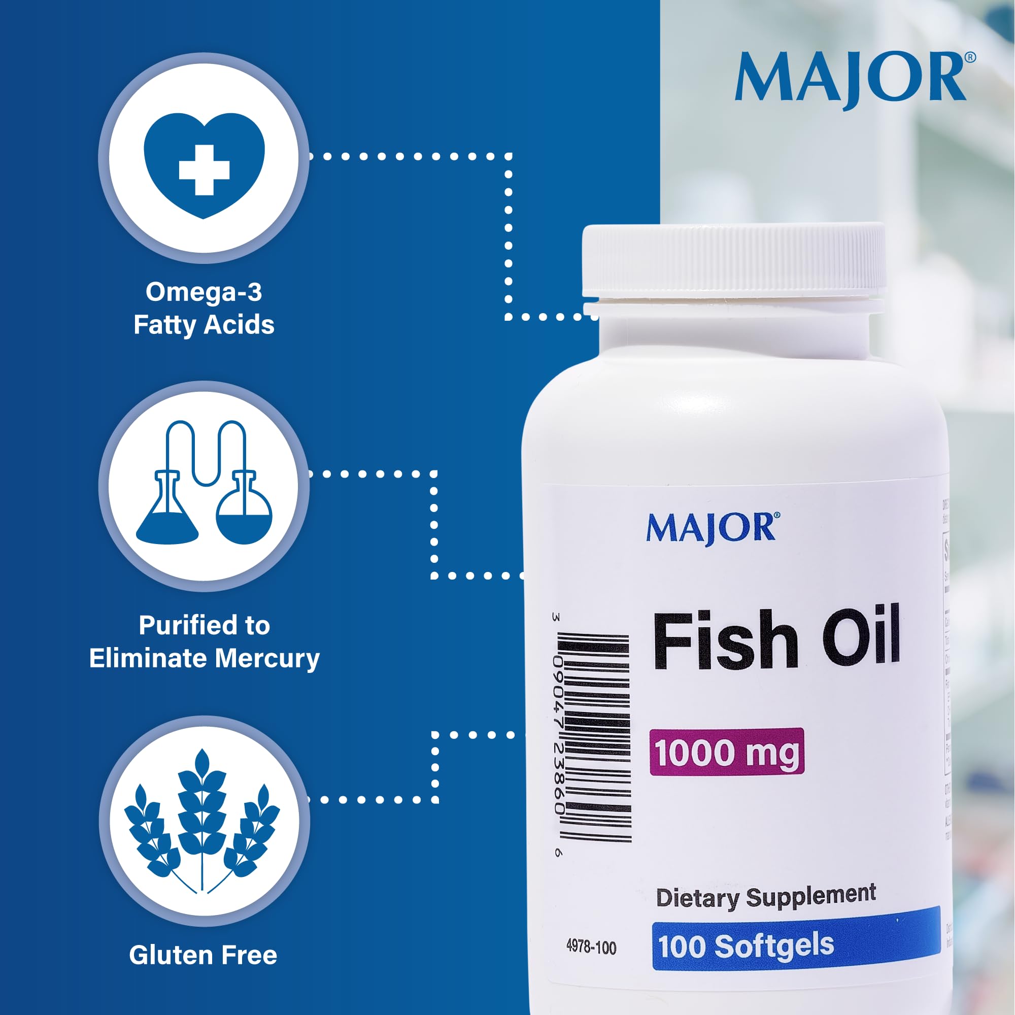 MAJOR Omega-3 mezcla de aceites de pescado para nutrición diaria